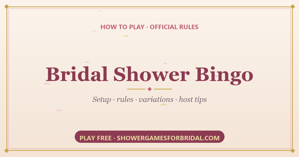 How to play Bridal Shower Bingo — rules and setup guide