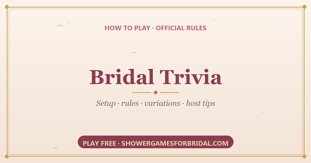 How to play Bridal Trivia — rules and setup guide
