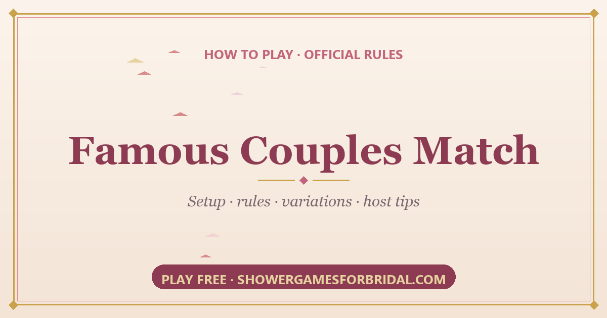 How to play Famous Couples Match — rules and setup guide