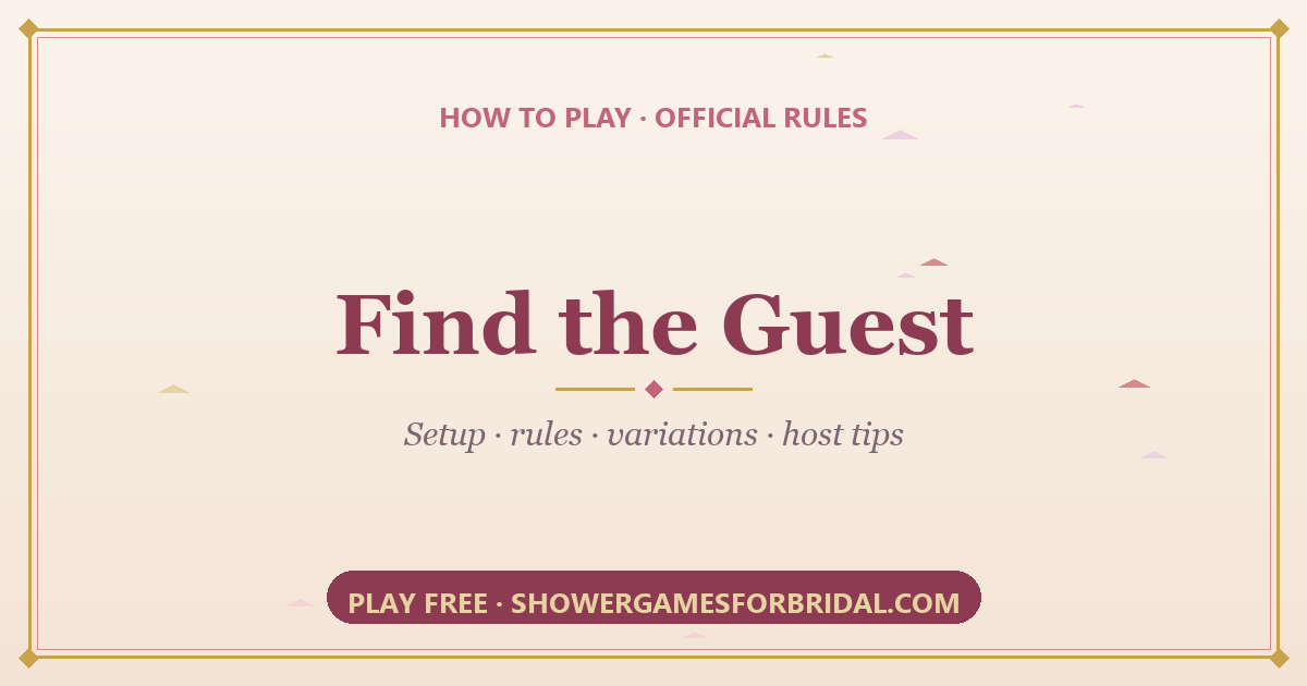 How to play Find the Guest — rules and setup guide
