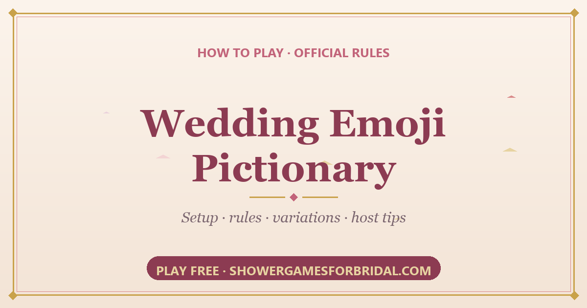 How to play Wedding Emoji Pictionary — rules and setup guide