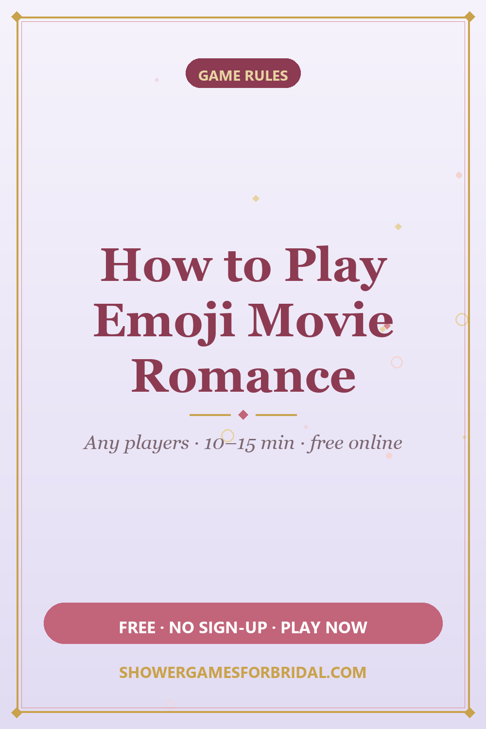 How to play Emoji Movie Romance — pin these bridal shower game rules