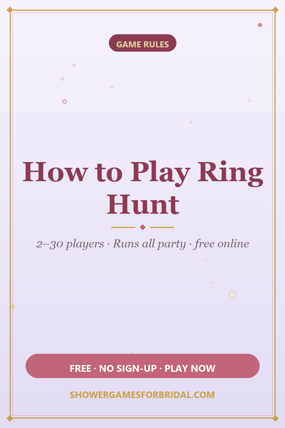 How to play Ring Hunt — pin these bridal shower game rules