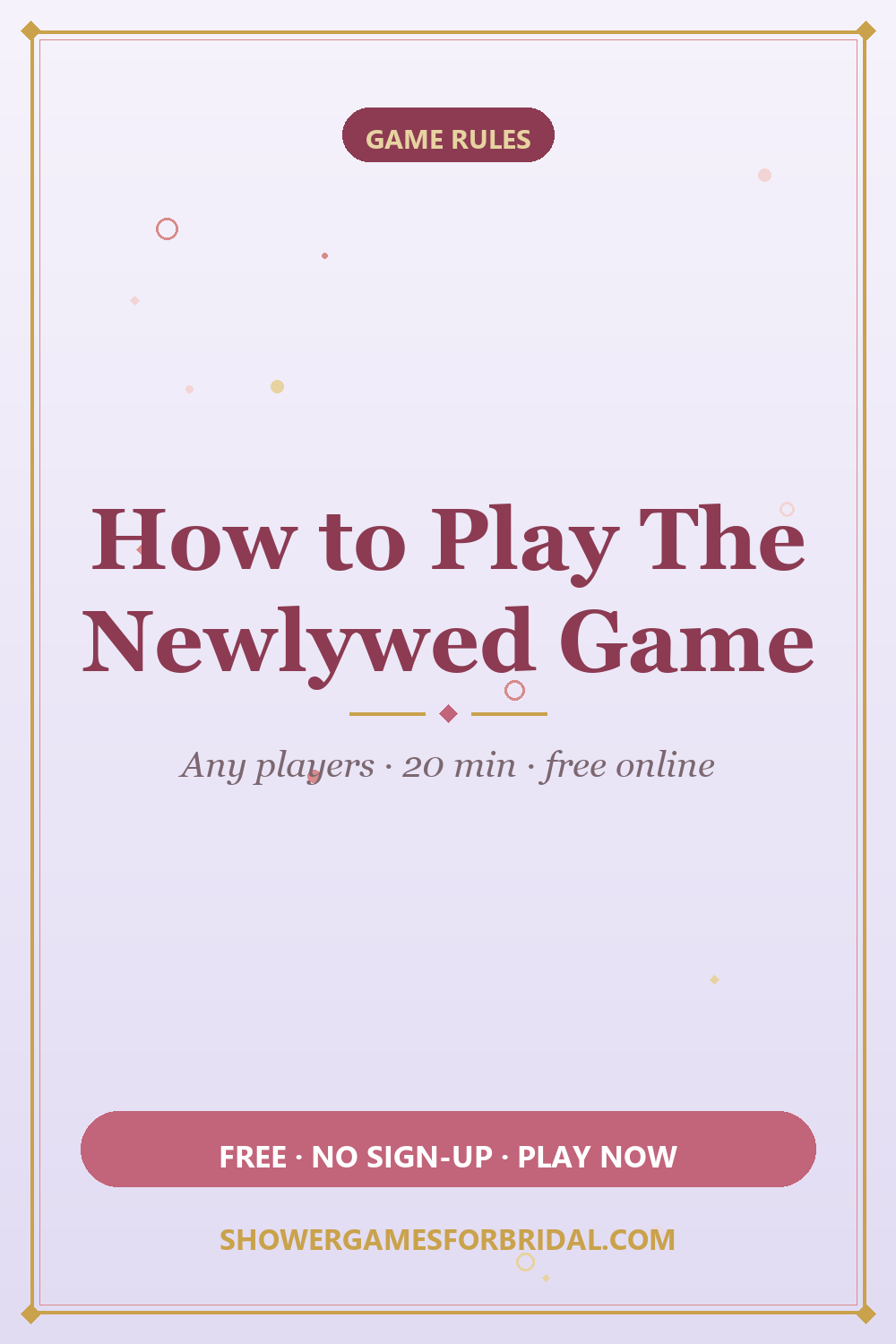 How to play The Newlywed Game — pin these bridal shower game rules