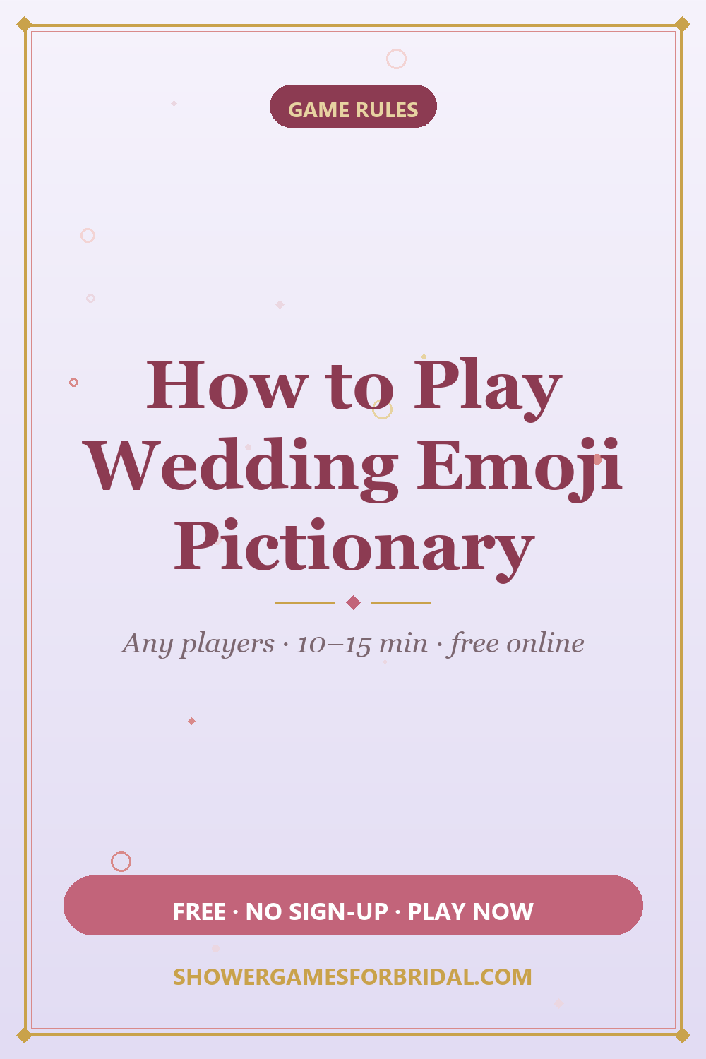 How to play Wedding Emoji Pictionary — pin these bridal shower game rules